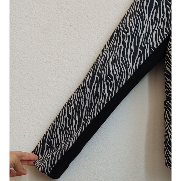 H&M Womens Size 10 Animal Print Front Snap Cropped Blazer Jacket Boho 90s Y2K - Picture 7 of 12